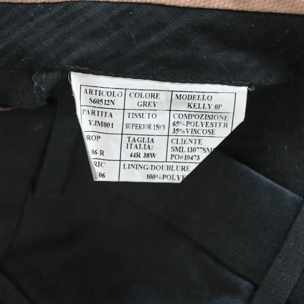 Caravelli 46R 36x30 Gray Oxford Super 150s Mens‎ Jacket Pants Suit